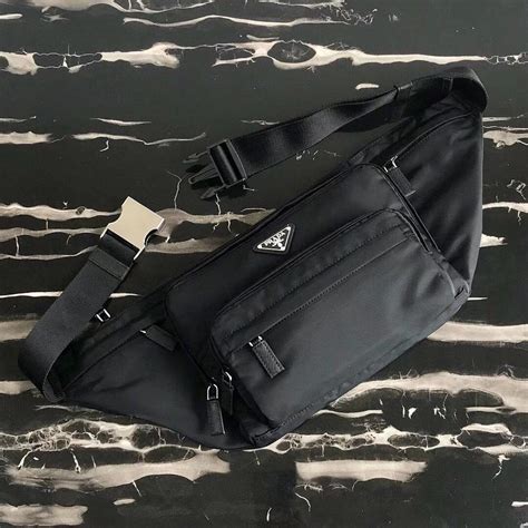 nylon fanny pack prada|Prada nylon bum bag.